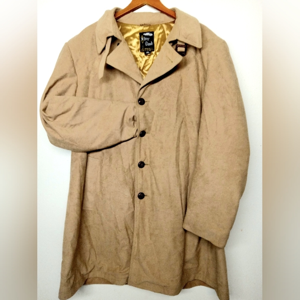Silver Cloud Cashmere Dress Coat Overcoat 46 long